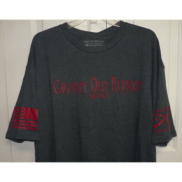 Grunt Style Men's Grumpy Old Partiot Short Sleeve T-Shirt Midnight Navy 3XL $26 - Picture 5 of 6